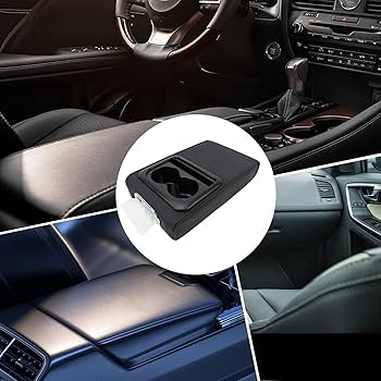 Muslogy Center Console Organizer & Cup Holder Insert 3PCS Set Compatible With 2025 Nissan Kicks Armrest Box Divider Gear Shift Storage Pocket Drink Stopper (Console Tray & Side Pocket & CupHolder