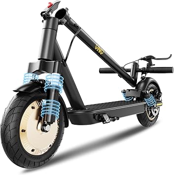 Electric Scooter, 750W Powerful Motor, 10 Soild Tires, Dual Suspension, 21 MPH Top Speed, 25-30 Miles Long Range, Dual Braking, Max Load 264 lbs, Folding E Scooter for Adults
