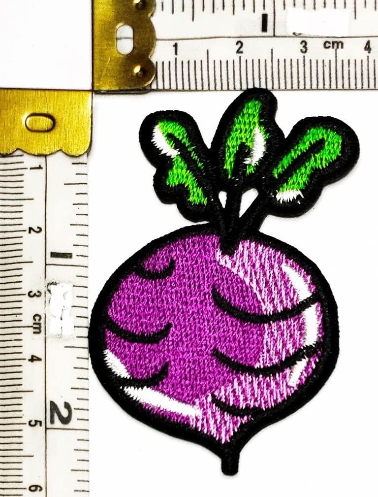3pcs. Cute Beet Root Cartoon Embroidered Iron On Sew On Badge for Jeans Jackets Hats Backpacks Shirts Sticker Fruit Vegetables Appliques & Decorative Patches