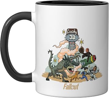 Fallout - Welcome to Fabulous New Vegas Ceramic Mug, Black/White
