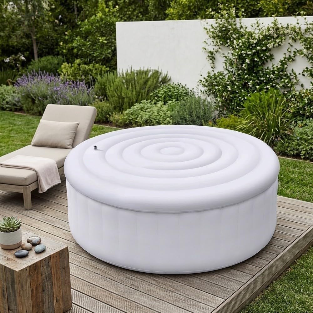pour couverture Gonflable Spa Rond 145cm Isolante PVC pour(Round with handle 1)