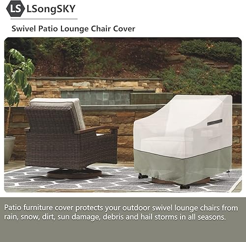 Miniatura 16 de Funda para mesa auxiliar para exteriores, impermeable, rectangular, para patio, pequeña, 36 x 24 x 16 pulgadas, fundas rectangulares impermeables