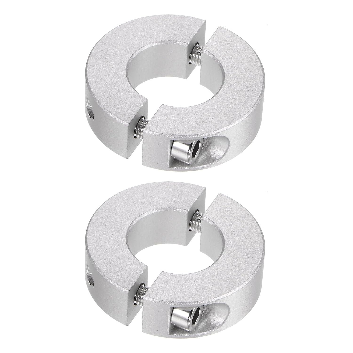 #US 2pcs Double Split Shaft Collar 20mm Bore Clamp-On Collars 40mm OD 12mm Width
