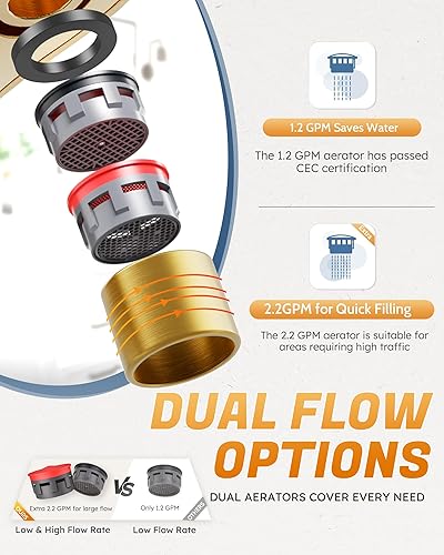 Miniatura 4 de WOWOW Grifo de baño de 4 pulgadas, grifo de una sola manija para lavabo de baño, grifo de tocador dorado cepillado con varilla de elevación, grifos