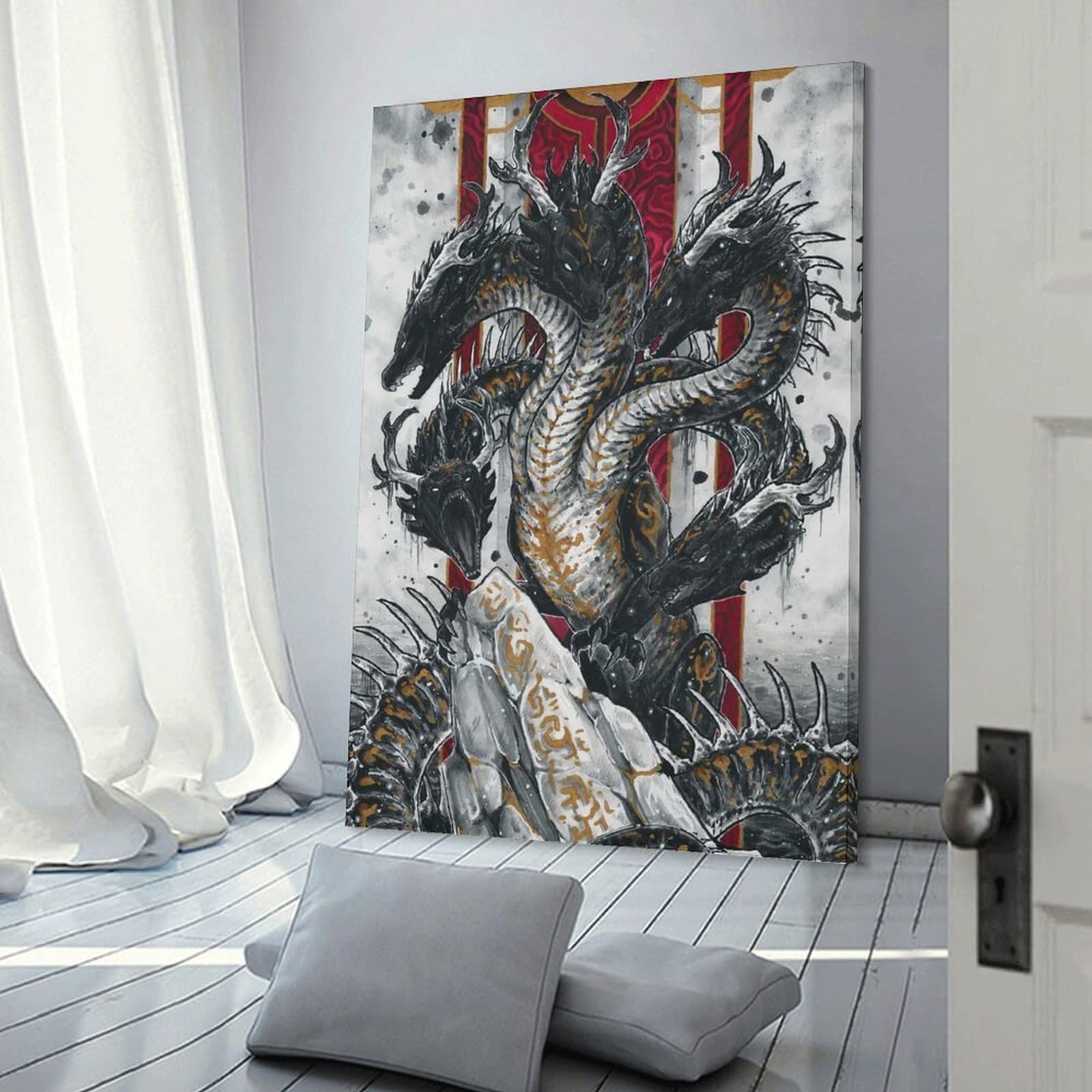 Junmoney Hydra Home Decor Wall Art 20x30inch(50x75cm), for Art Walls, Layered Displays Or Homes, A Versatile Canvas Print for Layering