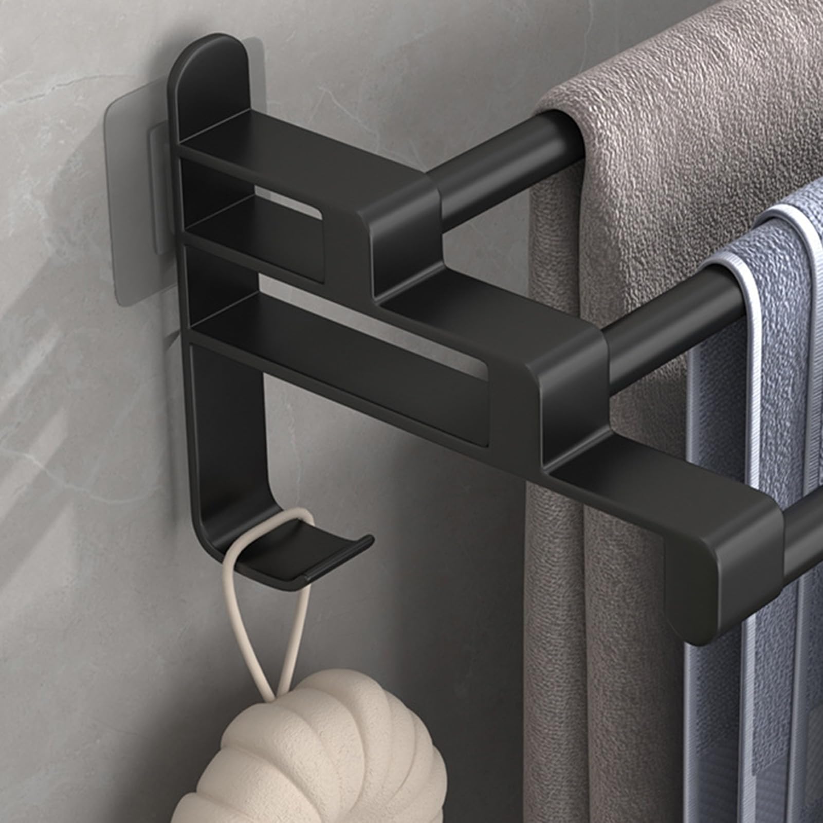handdoekhouder Zwart 3 Tier Badkamer Handdoekstang met handdoekhouder Zwart 3 Tier Badkamer Handdoekstang met