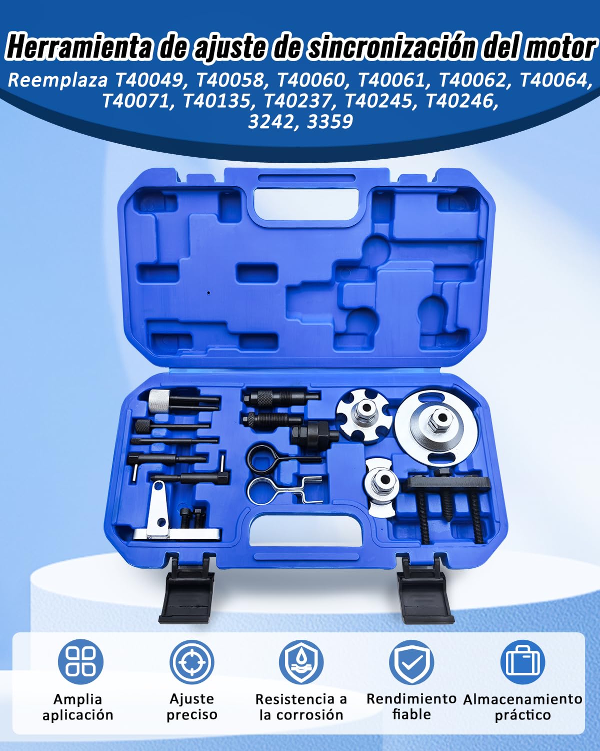 Juego de Calado distribucion de Motor Compatible con VW Audi 2.7 3.0 4.0 4.2 TDI V6 V8, Kit de Bloqueo de árbol de levas y cigüeñal T40049 T40058 T40060 T40061 T40062 T40064 T40071 T40135 etc