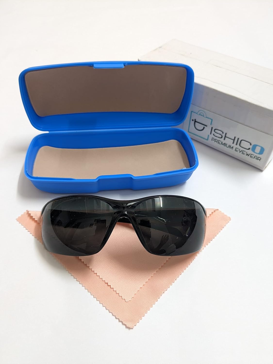 ISHICO Eyesafe Black Goggle with Blue AR Case Best used after Cataract and Eye Post Surgery