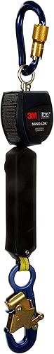 Miniatura 6 de 3M DBI-SALA Nano-Lok 3101239 Protección contra caídas SRL 6 pies 34 pulgadas gancho a presión giratorio conector recogedor de pedido de montaje en