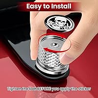 Vista 4 de Tornillo de acero inoxidable moleteado para asiento de guardabarros, rosca de 1/4 pulgadas - 20 para Harley Davidson 1996-2020, esqueleto de dedo