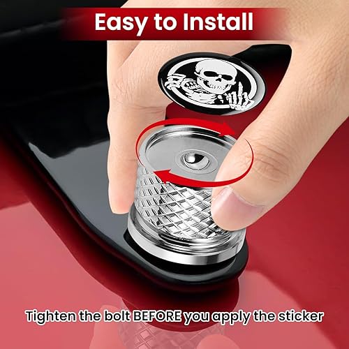 Miniatura 4 de Tornillo de acero inoxidable moleteado para asiento de guardabarros, rosca de 14 pulgadas - 20 para Harley Davidson 1996-2020, esqueleto de dedo