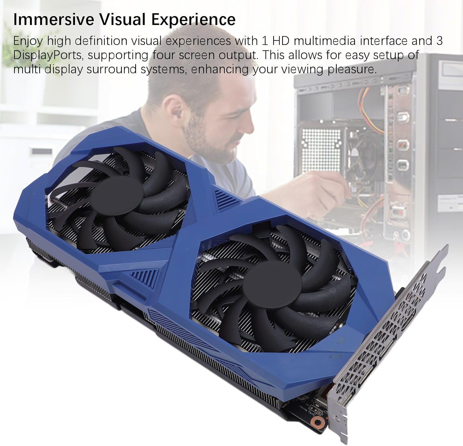 RTX 3060 Ti Graphics Card 8GB GDDR6, 256-Bit, 1410MHz Base, 1665MHz Boost, PCIe 4.0 16X, Dual Fan Cooling, 4K UHD, 1x HDMI, 3X DisplayPort, Gaming GPU - Image 2