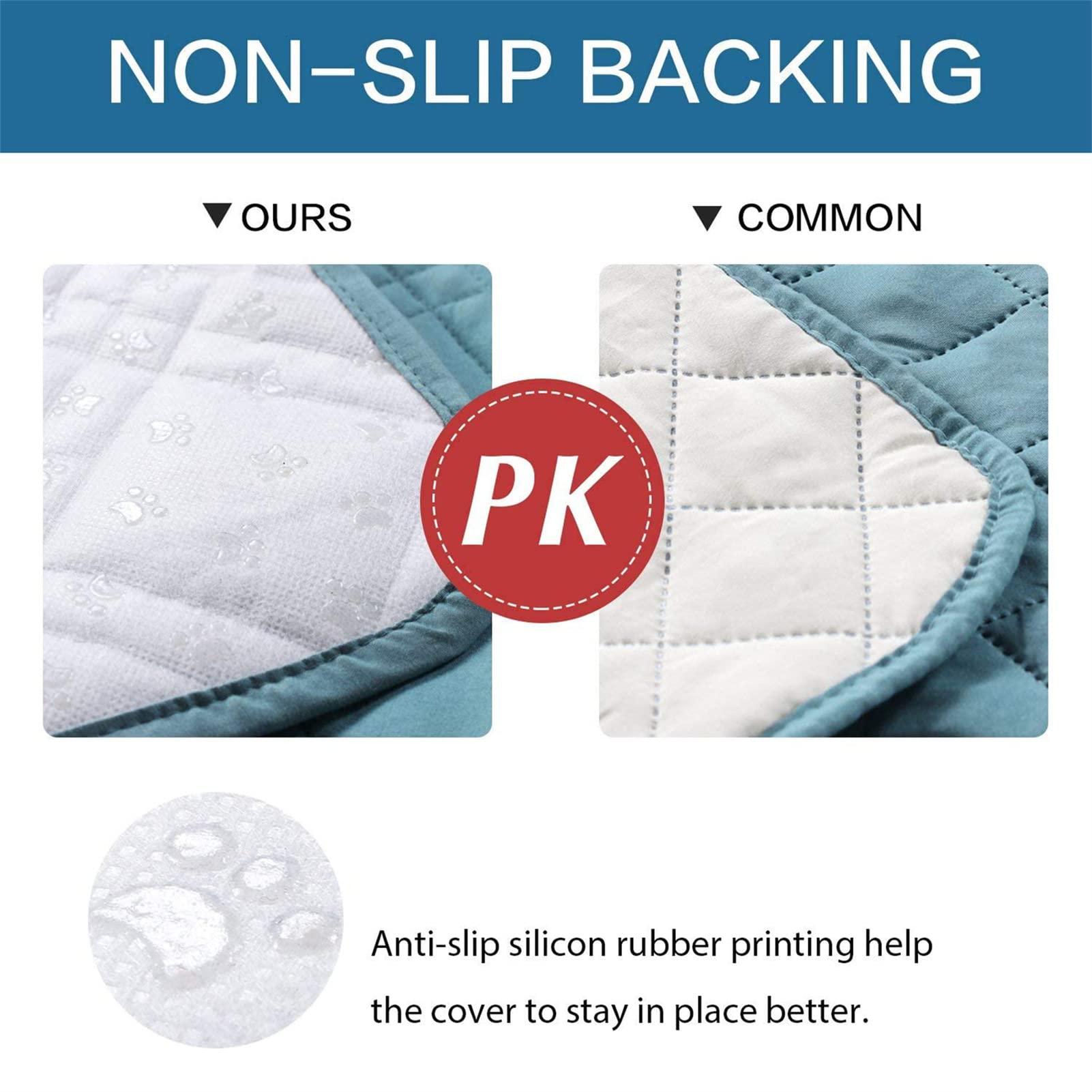 Couverture Imperméable pour Animal De Compagnie Couvre-lit Housse De Canapé Lavable pour Animal De Compagnie, Tapis De Protection pour Meubles (208 x 259 cm/82 x 102 in,Gris Bleu)
