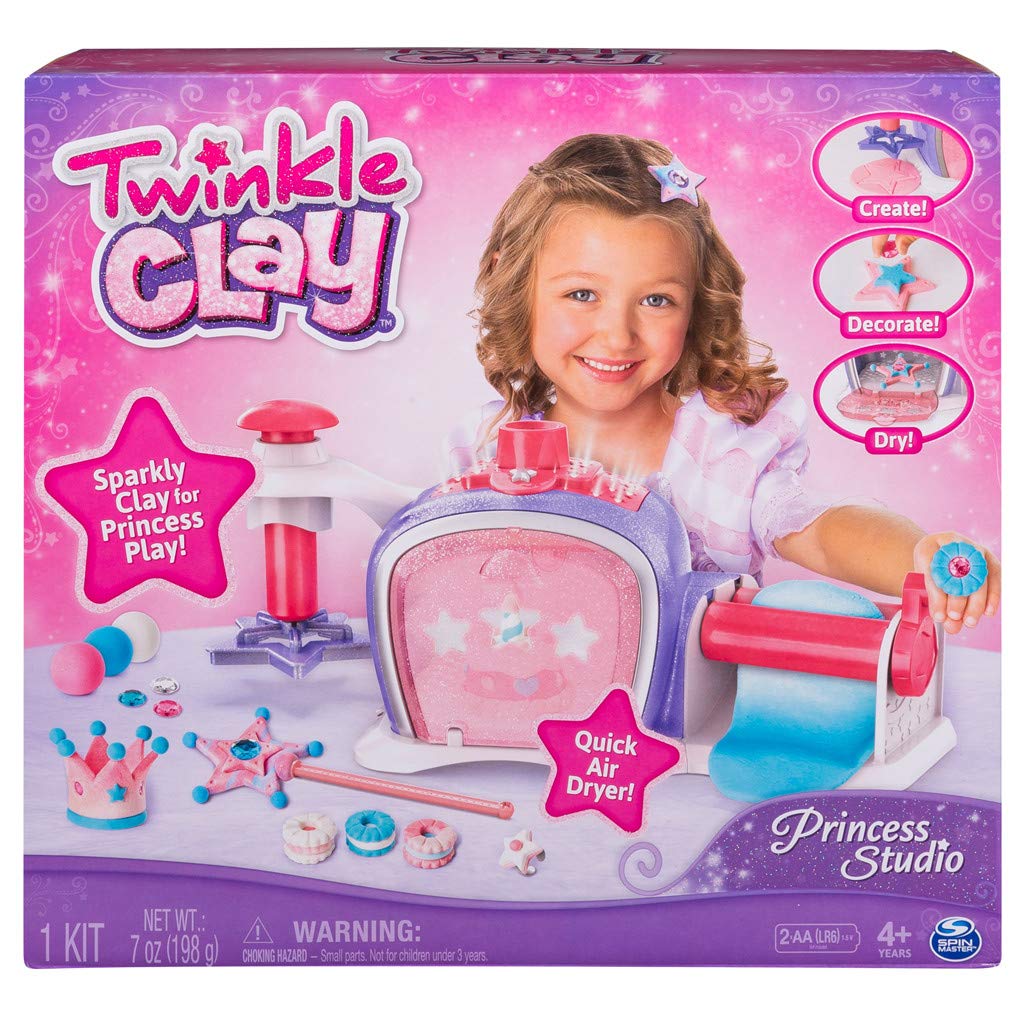 Twinkle Clay - Princess Studio, Makes Sparkly Air-Dry Clay Creations, for Ages 4 and Up