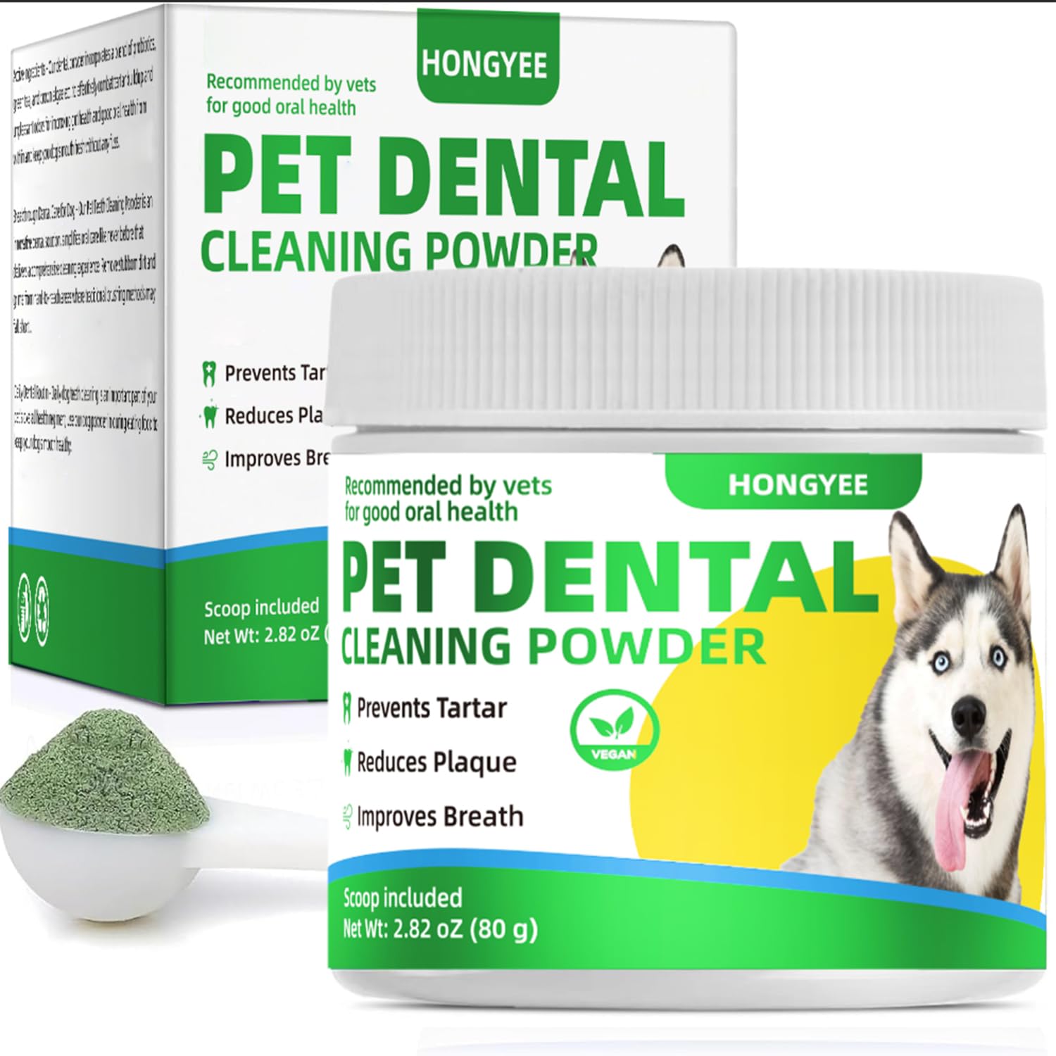 Polvere per la pulizia dei denti del cane - Pet Dental Powder, polvere dentale per cani, Deodorante per gatti in per alito cattivo, rimozione della placca, tartaro, prodotti per la cura dei denti