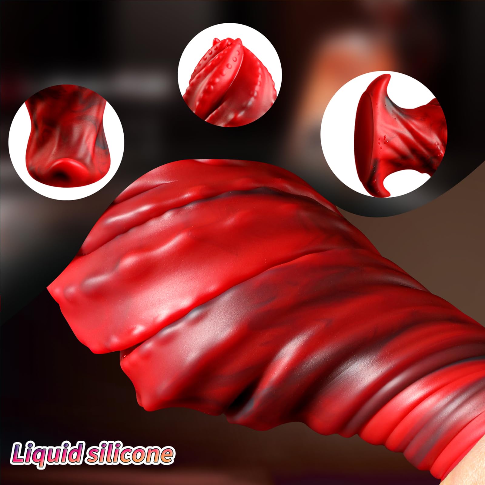 AMAZBEE Plug anale gigante Dildo anale in silicone per donne Monster Butt Plug Massaggio Prostata Trainer anale grande per la dilatazione anale (L)