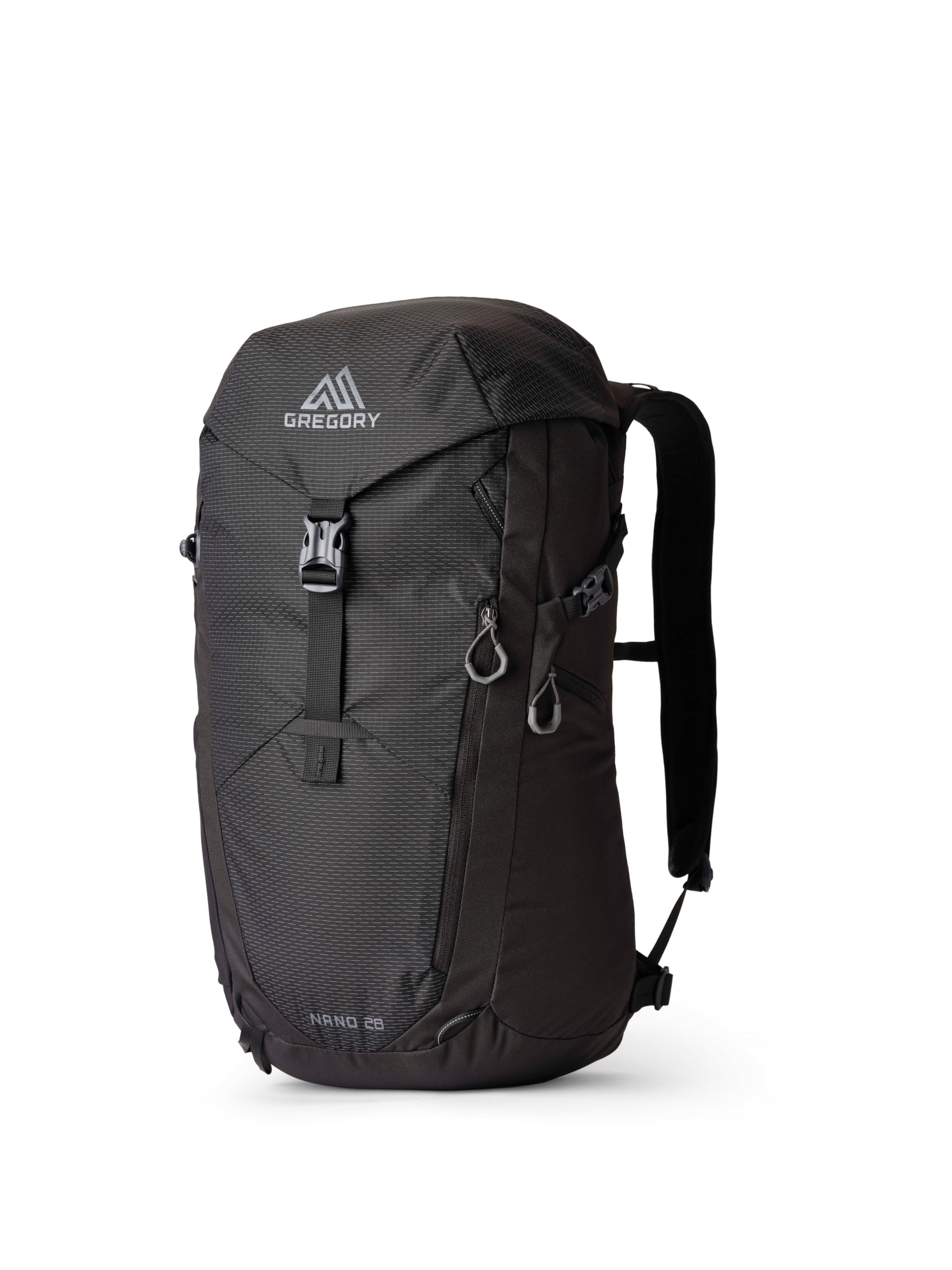 Gregory Essential Hiking - Nano 28 - Casual Backpack, 54 cm, 28 L, 0.63 KG, Lightweight day backpack, Reservoir Compatible, Colorful backpack, Black (Optic Black)