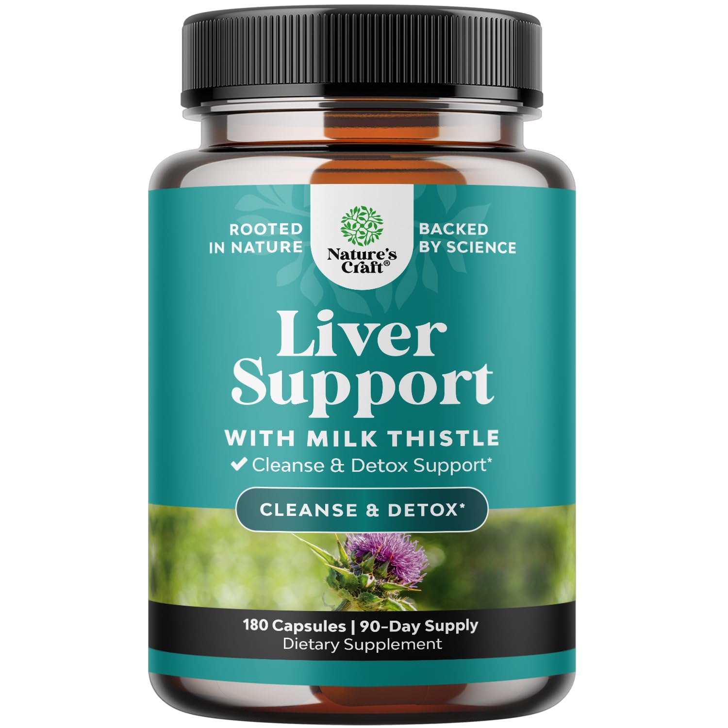 Liver Cleanse Detox & Repair 180 Capsules - Herbal Liver Support Milk Thistle Supplement - Silymarin Milk Thistle Supplements with Dandelion Root, Choline, Beetroot & Artichoke Extract
