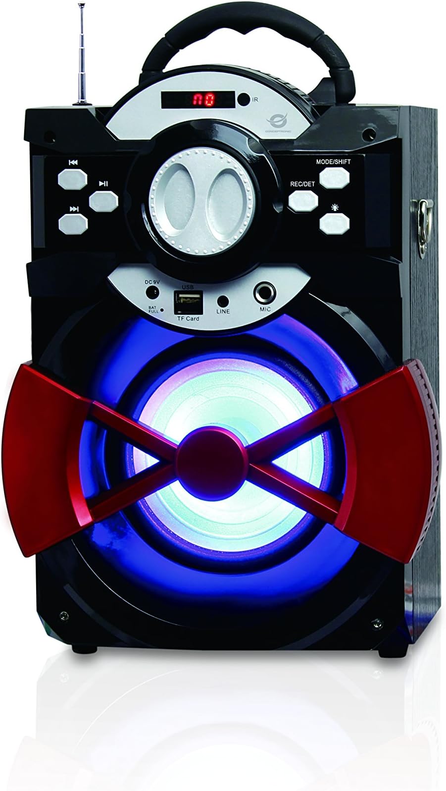 Conceptronic CSPKBTBASSPARTY Bluetooth Party Speaker Black/Red