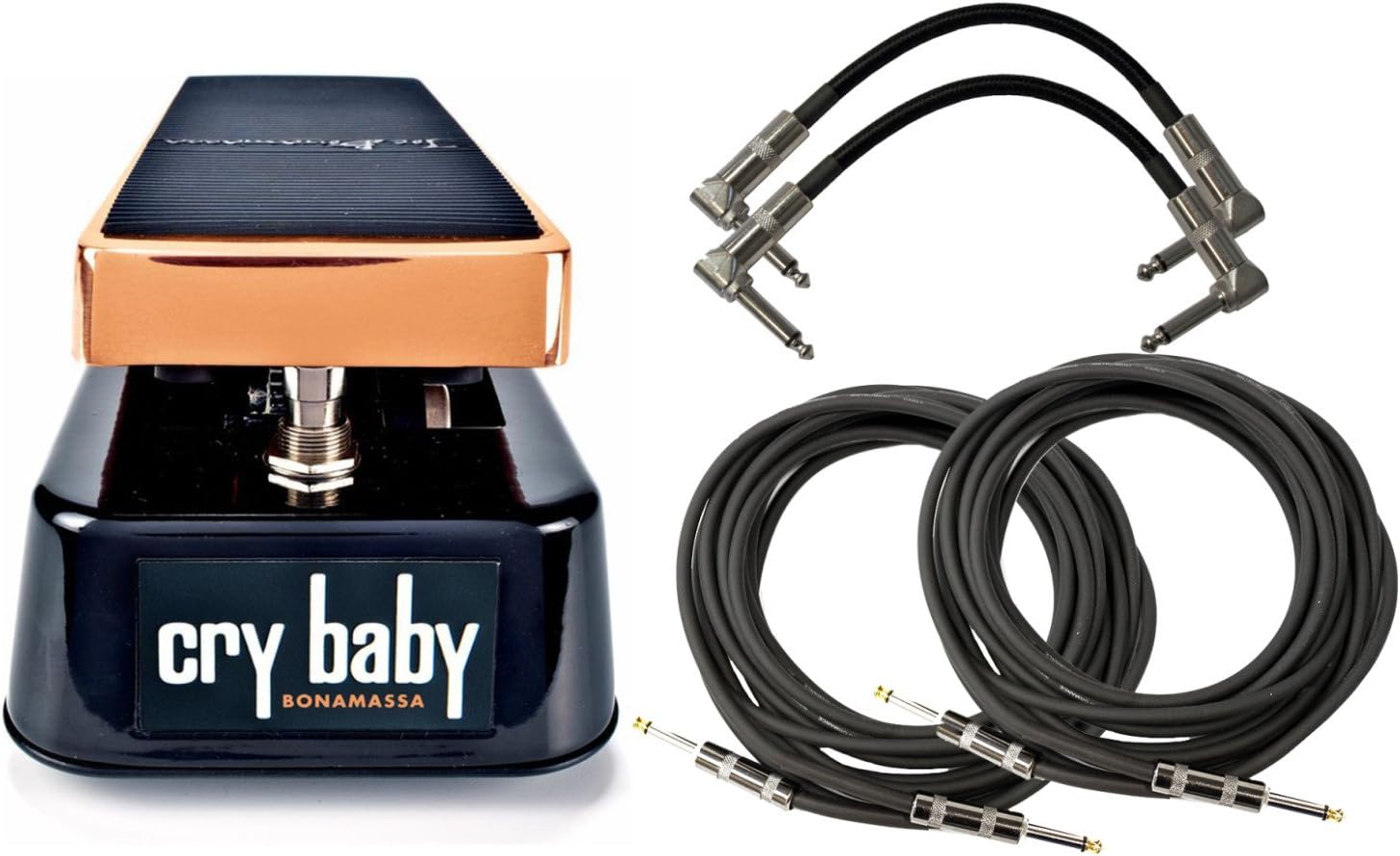 Dunlop Joe Bonamassa Signature Crybaby Wah Pedal Bundle w/4 Free Cables!