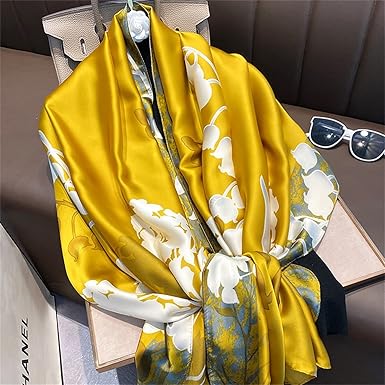 LANKEE Geel Vlek Hoofd Wrap Chiffon Strand Moslim Sjaal voor Vrouwen en Bruid