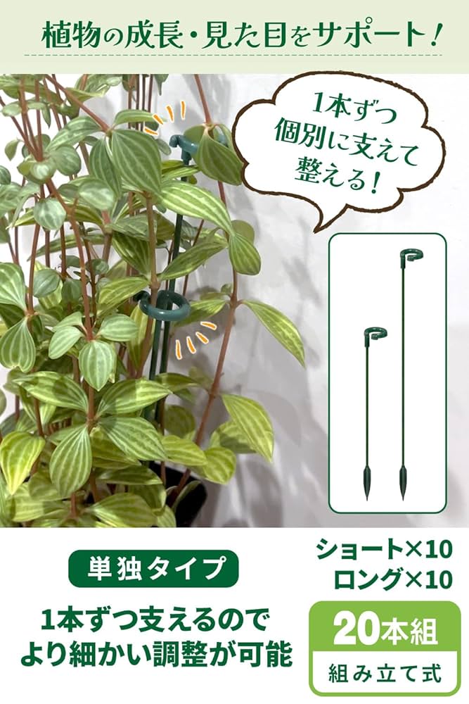 Amazon | 支柱 園芸 【植物のプロW監修】20本組（17cm*10個/27cm