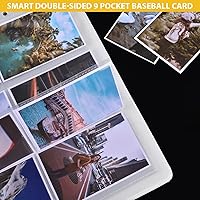 Vista 7 de Protector de página de 9 bolsillos, paquete de 200 fundas para tarjetas coleccionables para Skylanders, MTG, cupón, juego, tarjetas de fútbol