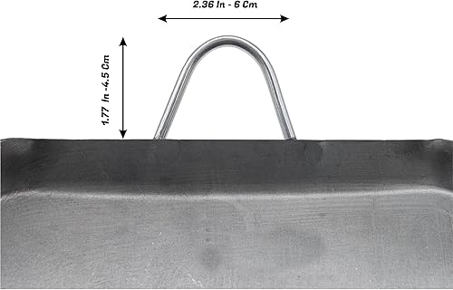 Miniatura 4 de Comal Para Tortillas Grandes Para Estufas para Tortillas y Quesadilla Acero al Carbono Mango de Metal Resistente (8.25x16.5 pulgadas)