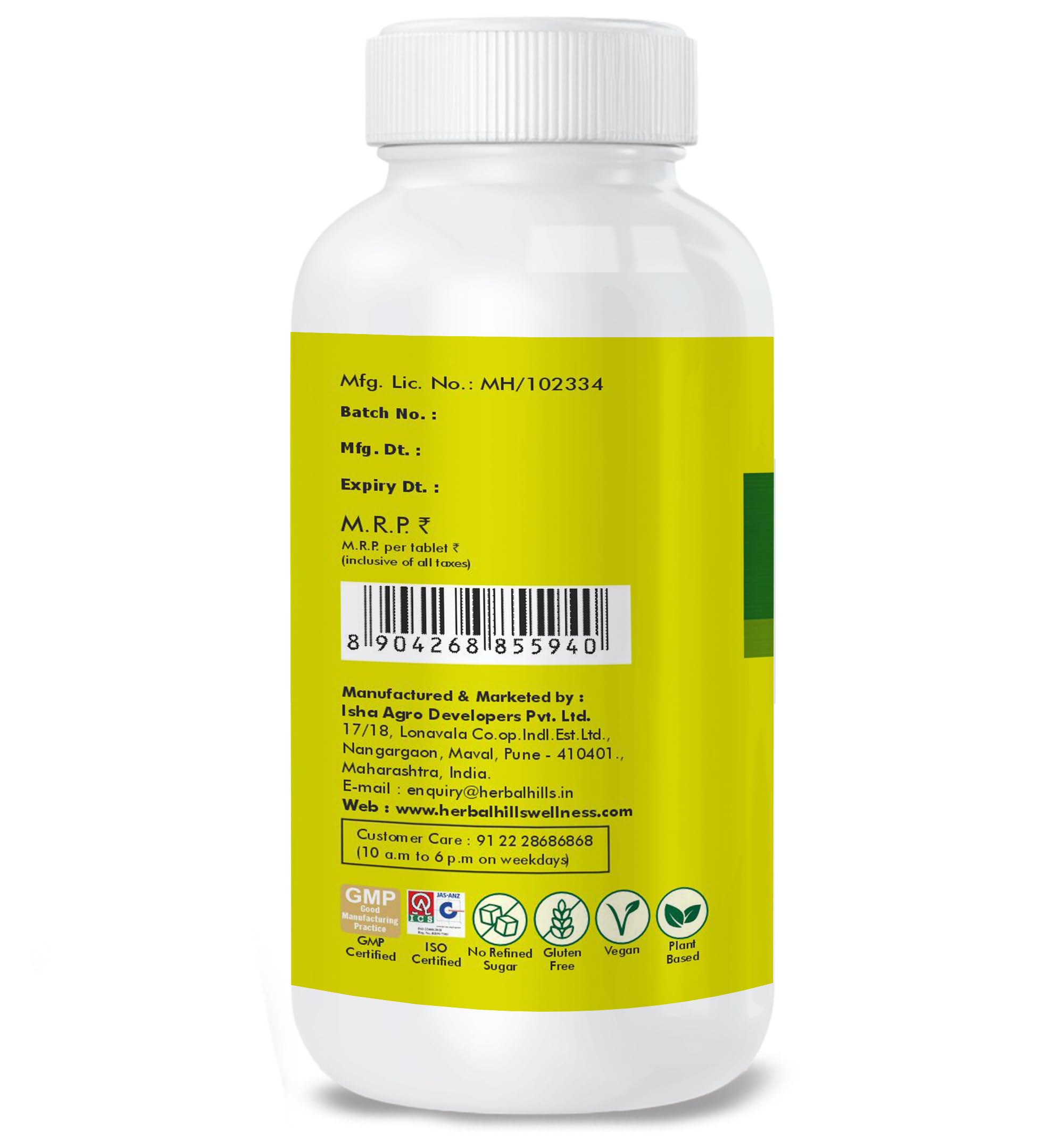 Herbal Hills Carica Papaya tablets - Immunity booster 500mg, carica leaf extract (120 Tablets) - Image 4 thumbnail