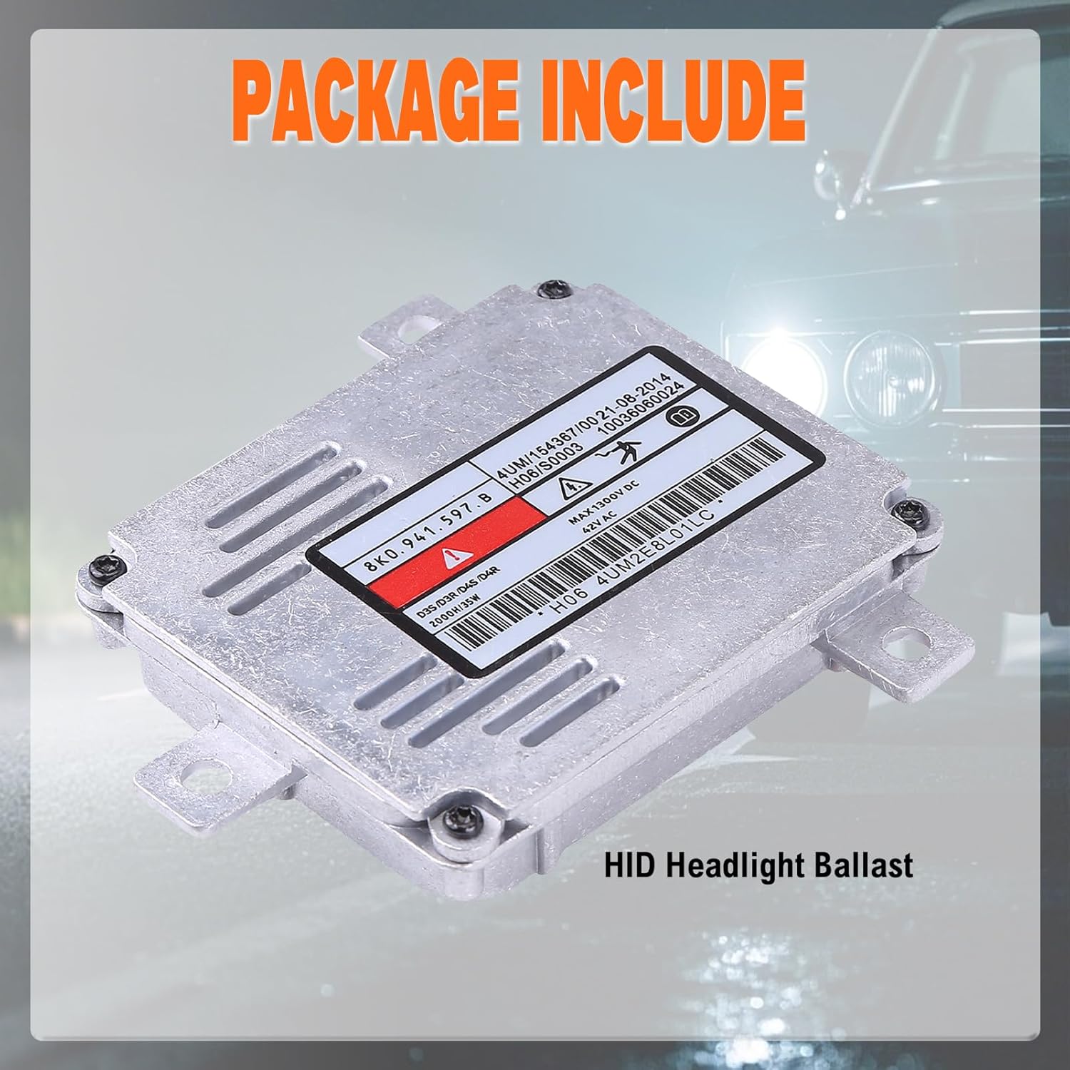 2PCS HID Ballast Xenon HID Headlight Ballast Control Unit Compatible with A3 A4 A5 A6 A7 A8 Q7 Q5 RS5 S4 S5 S6 S7 S8, 8K0941597 8K0941597B 8K0941597C 8K0941597E Ballast Control Assembly