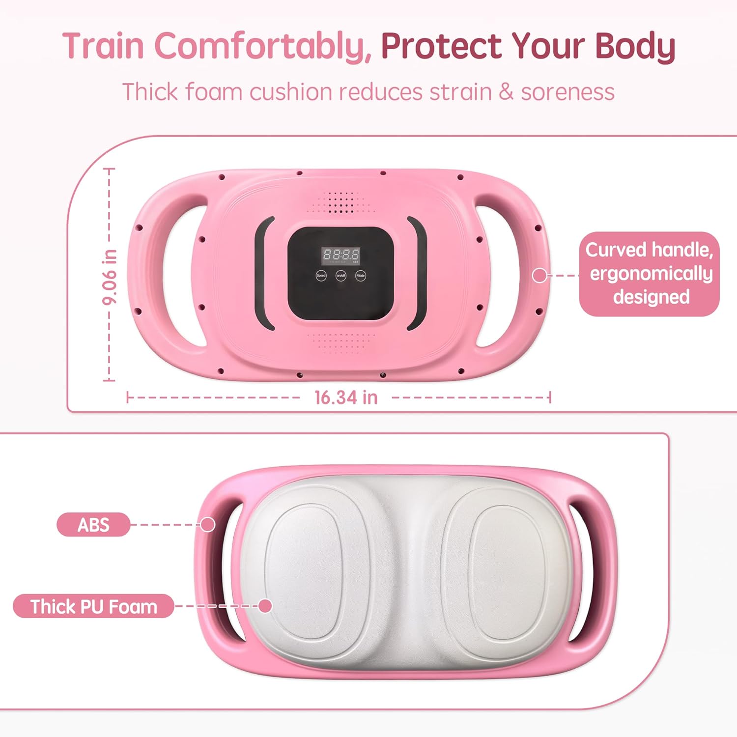 Smart Ab Trainer with Bluetooth Music & LED Counter – Core Workout Machine for Home Gym – Sit-Up Assistant Pad with Foam Cushion, 9 Modes & Speeds, Portable Fitness Equipment for Abs, Waist & Cardio