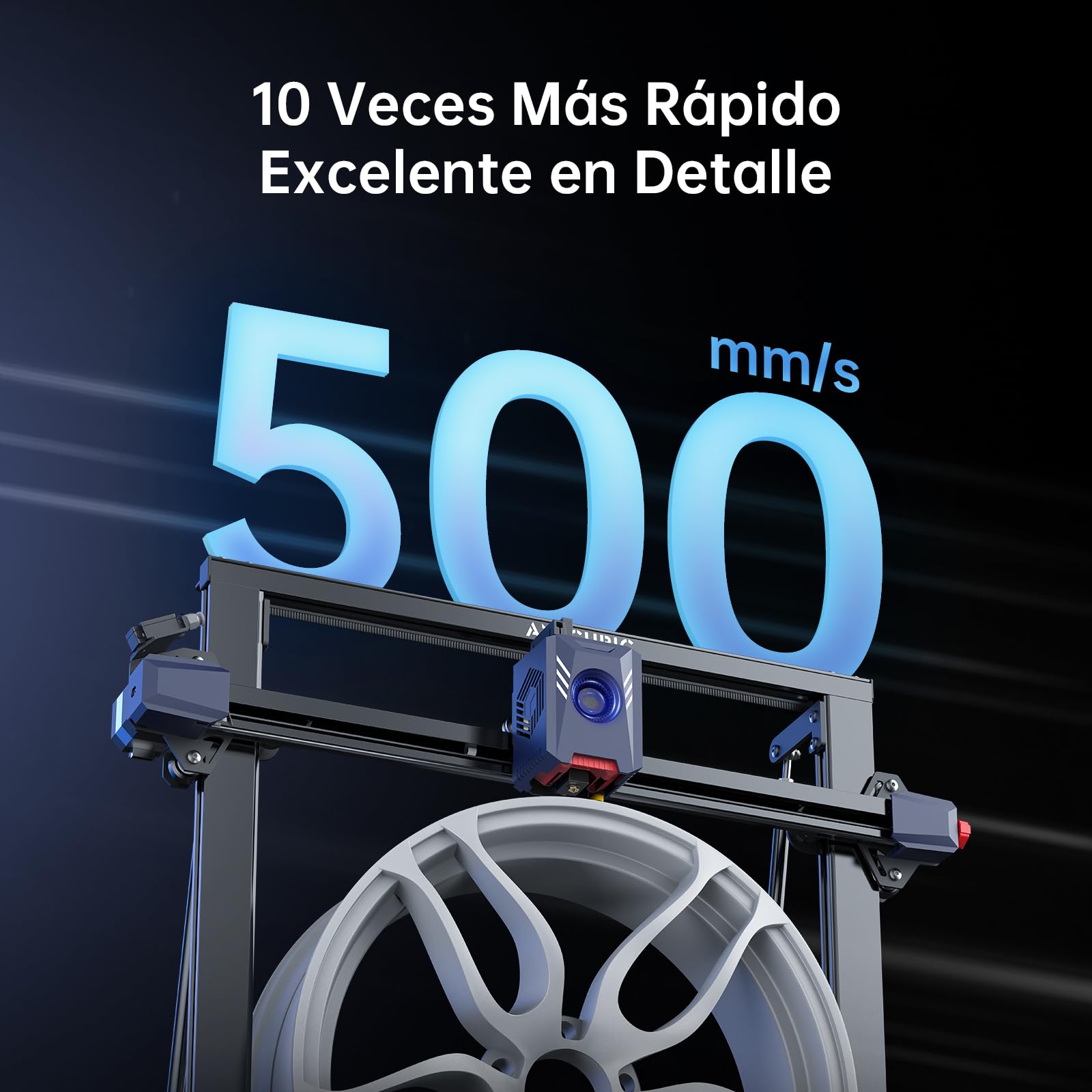 Anycubic Kobra 2 MAX Impresora 3D, 500 mm/s de Alta Velocidad, Tamaño de Impresión Se Expande 420x420x500mm, Impresoras 3D con LeviQ 2.0 Nivelación Inteligente y Fácil de Usar, Soporta Anycubic App