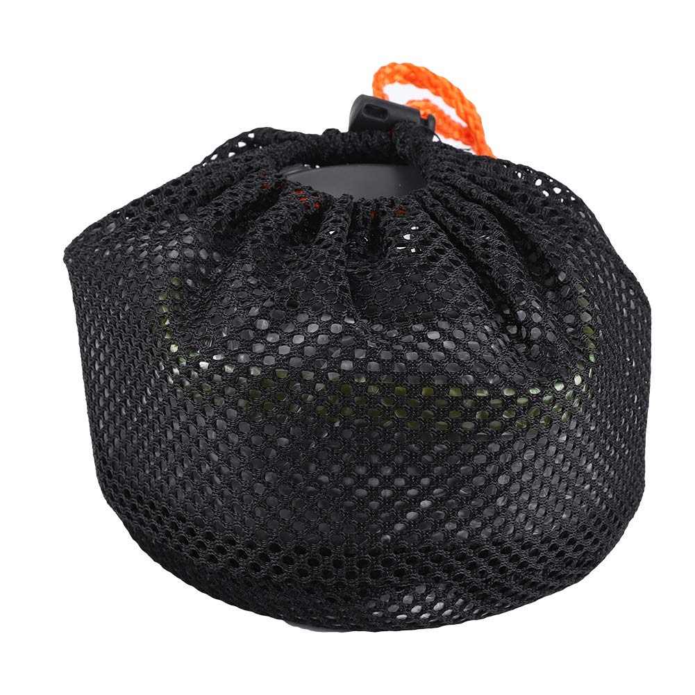 Bollitore da campeggio, caffettiera portatile in lega di alluminio da 800 ml con borsa da trasporto in rete, per campeggio, escursionismo, zaino in spalla, viaggi