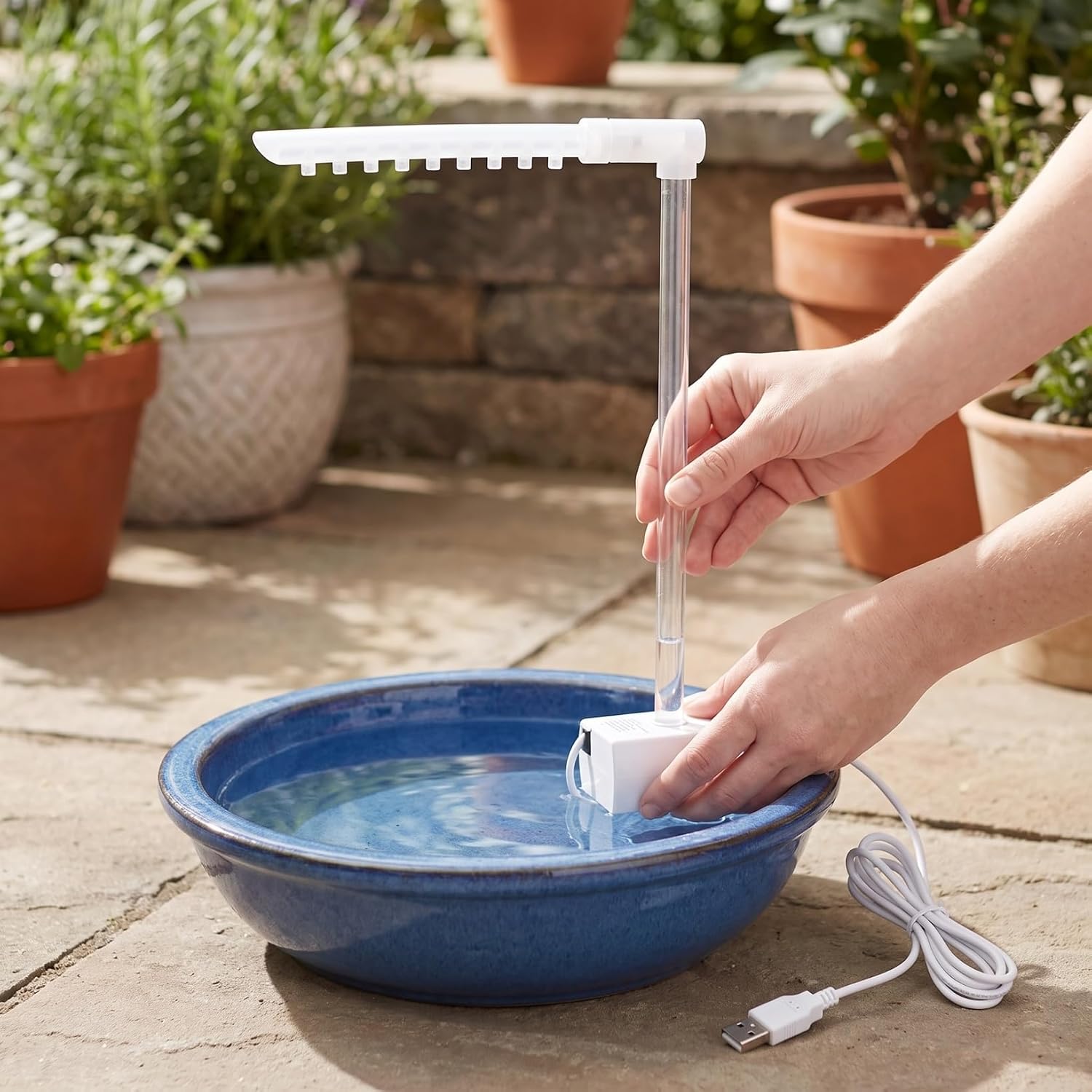 BESPORTBLE DIY Bird Bath Shower Attachment Multifunctional Water Fountain Nozzles for Garden Indoor Use Sturdy Design for Parrots Conures Other Bird Species Effortless Setup image 4