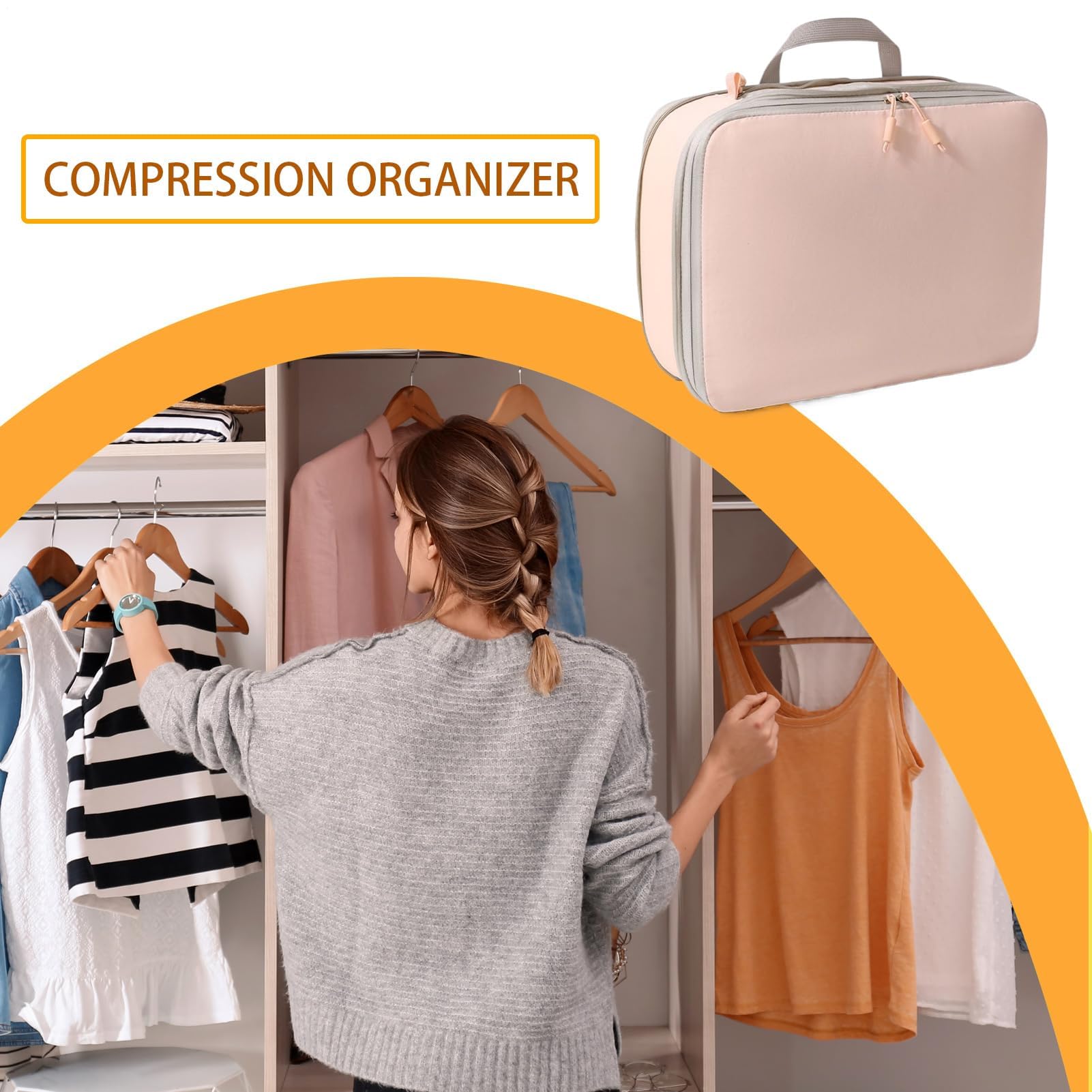 Sacs économiseur d'espace pour les voyages – Sacs de compression sous vide pour vêtements, organiseur de vêtements étanche pour randonnée, camping, randonnée, vêtements, articles de toilette