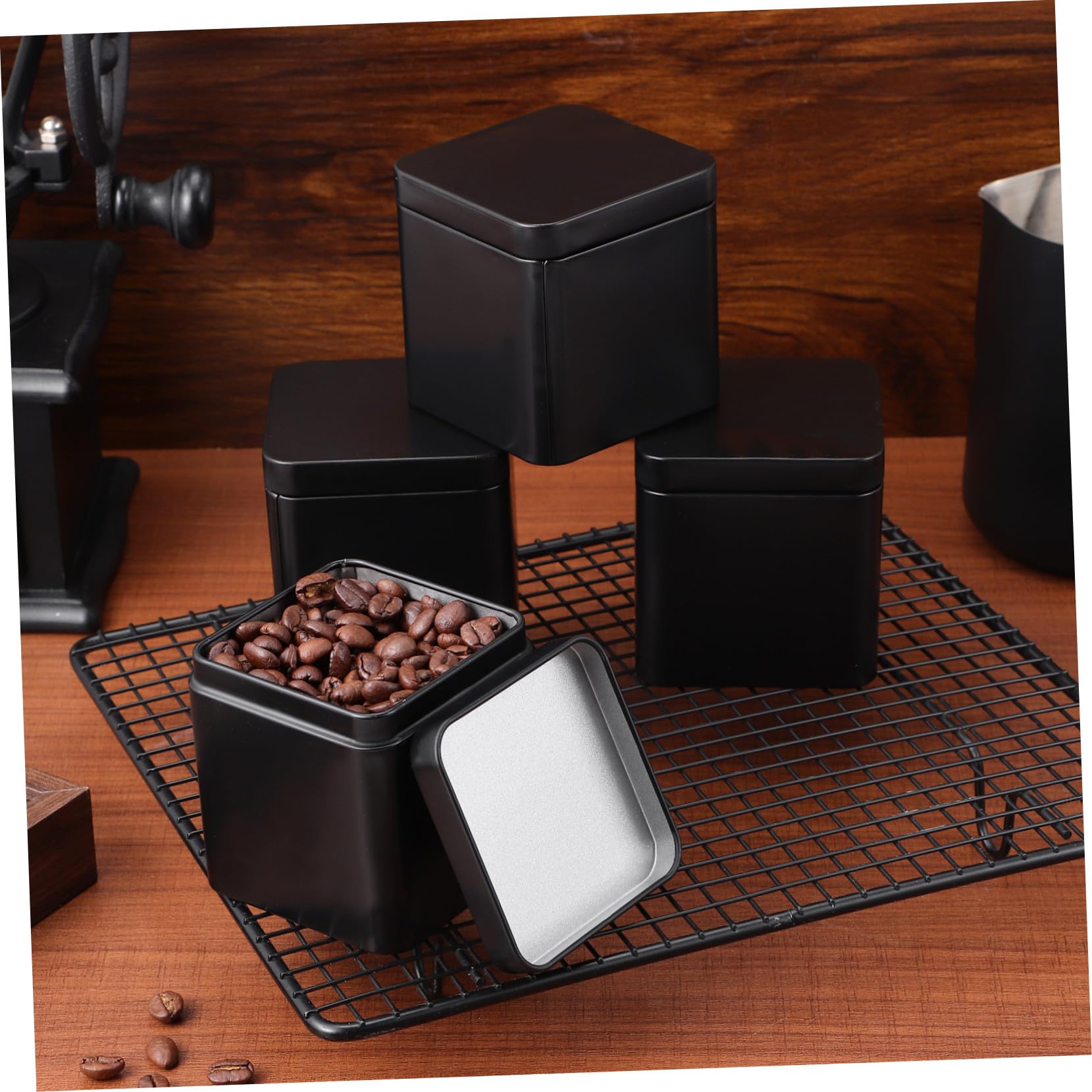 Tragbare Blechdose Weißblech Luftdicht Tee Vorratsbehälter 10 Stück Metall Dosenboxen Für Kaffee Süßigkeiten Aufbewahrung