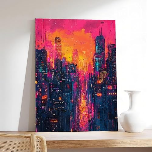 Miniatura 7 de XAHOR Futuristic Cyberpunk Graffiti Wall Art  Bold Neon Palette with Retro Vibes  Unique Gift for Art Lovers Canvas Posters Wall Art Bedroom Office