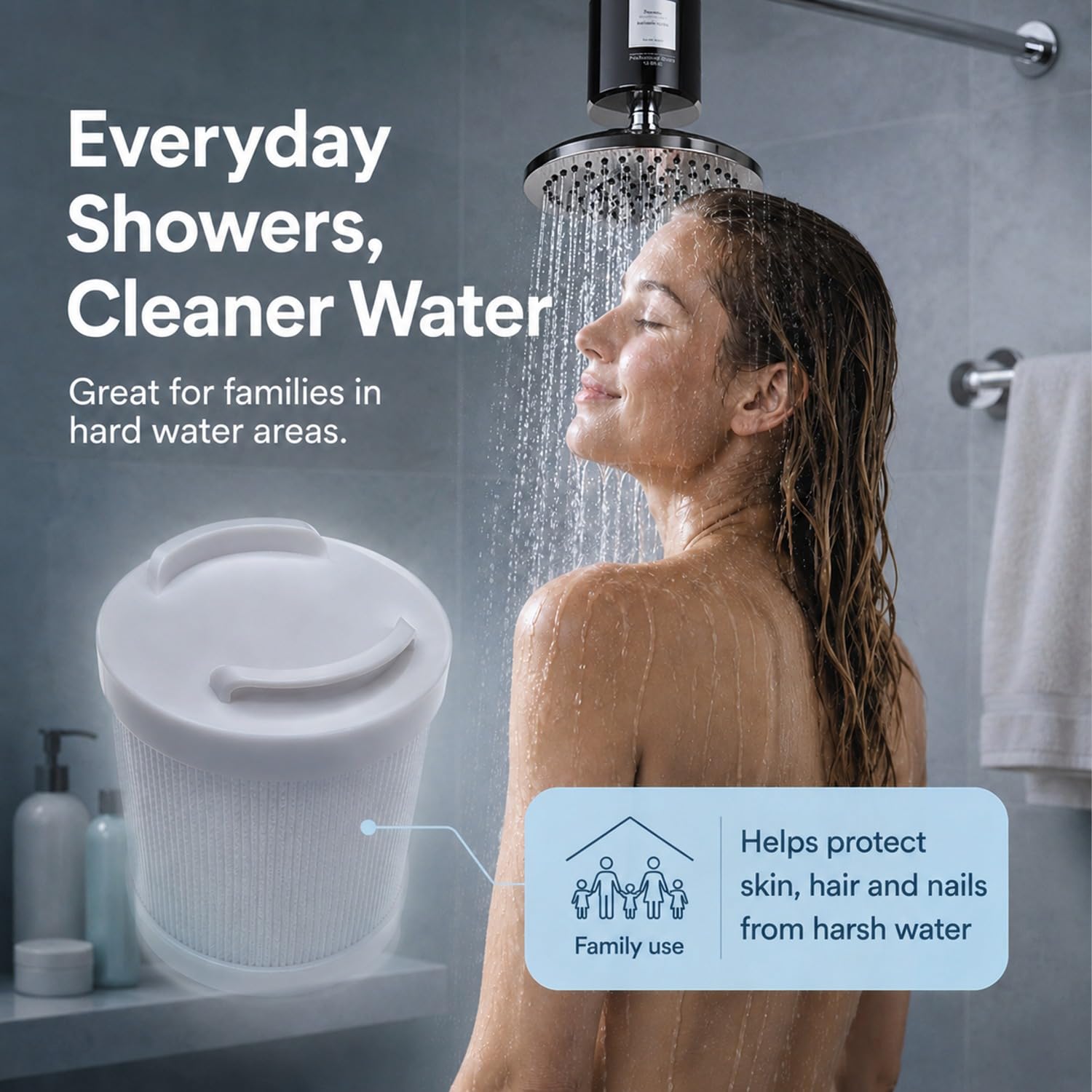 Filtro di ricambio per doccia compatibile con Filterbaby Pro | Confezione da 2 filtri addolcitori per acqua dura (2 pezzi)