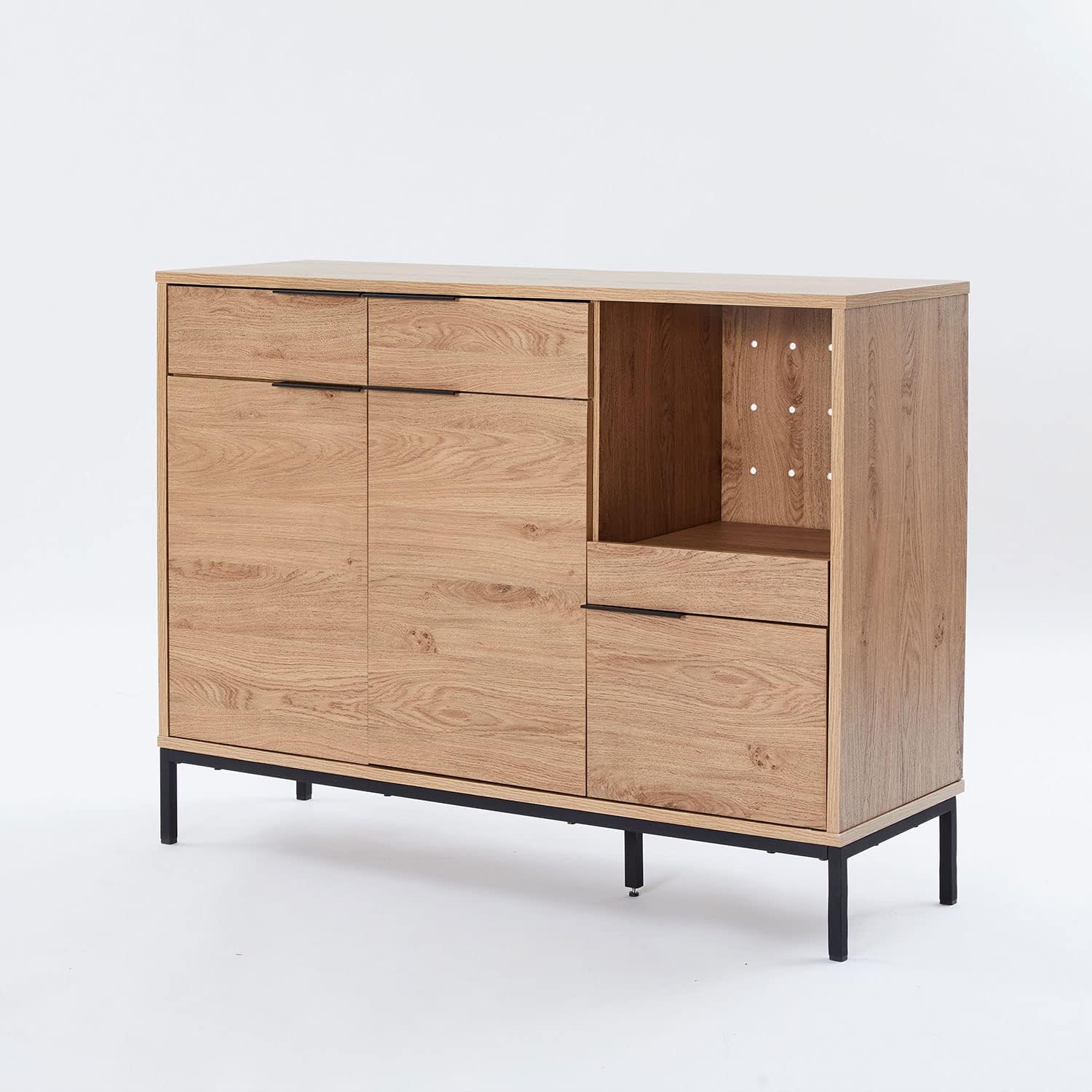 キッチンカウンター 北欧風 キャビネット 幅118cm （ キッチン収納