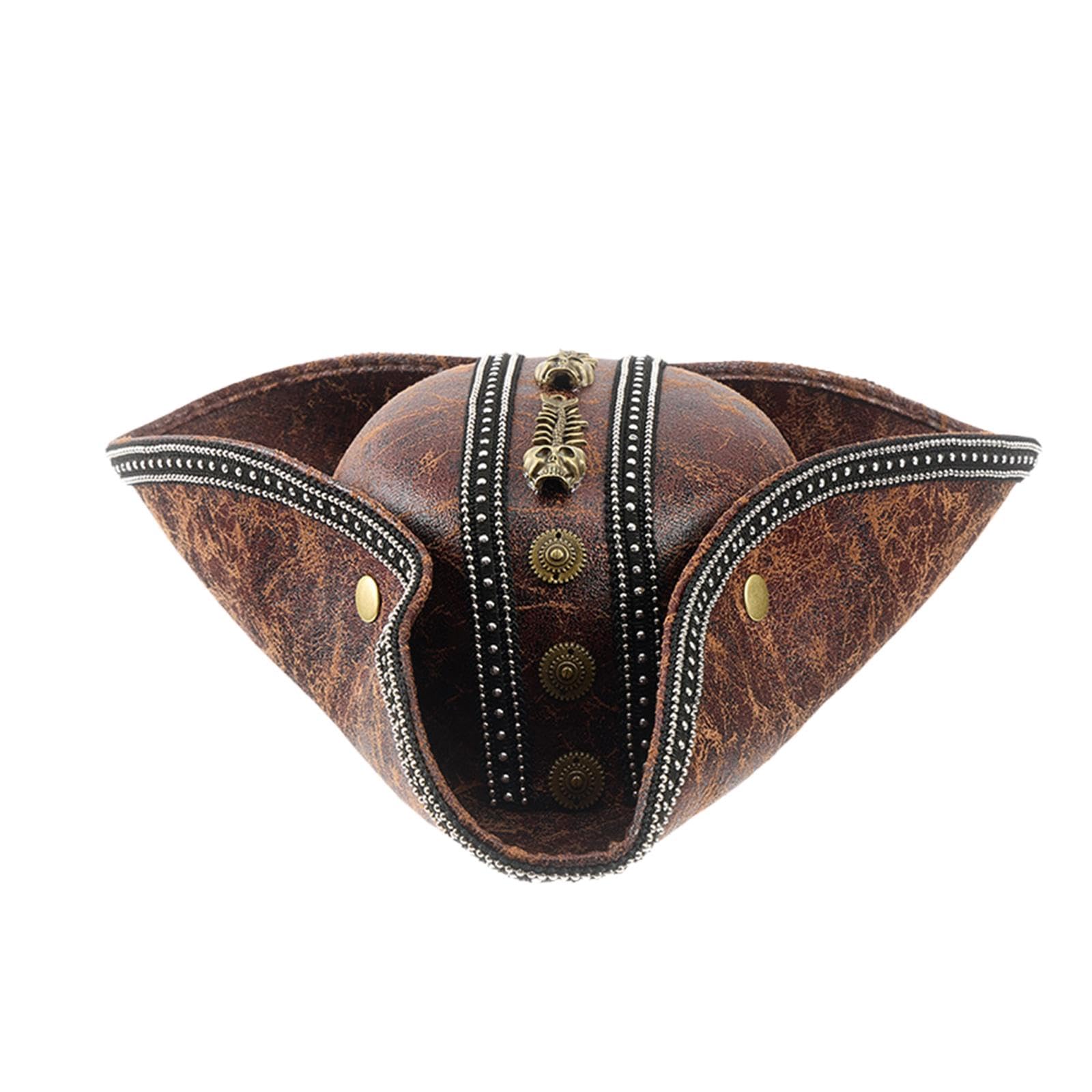 Cappello da pirata a per uomo e donna, accessori per costumi di Halloween e feste in maschera