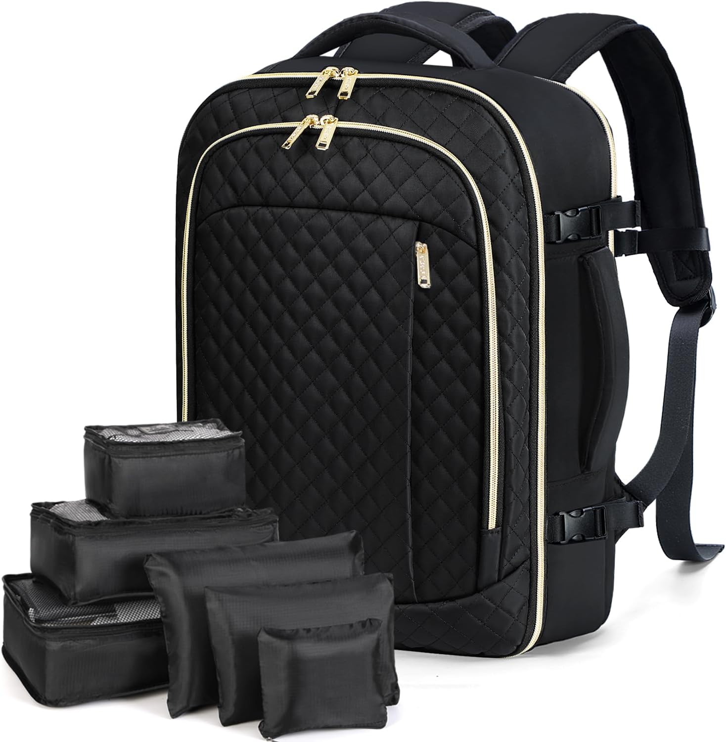Lekespring Bagage Cabine 45x36x20 easyjet Sac a Dos Voyage | Valise Cabine Homme Femme - Sac 40x20x25 ryanair avec 6 Sacs d'organisation - Voyage d'affaires l'école Vacances, Noir Taille Xl, XXL Lekespring Bagage Cabine 45x36x20 easyjet Sac a Dos Voyage | Valise Cabine Homme Femme - Sac 40x20x25 ryanair avec 6 Sacs d'organisation - Voyage d'affaires l'école Vacances, Noir Taille Xl, XXL