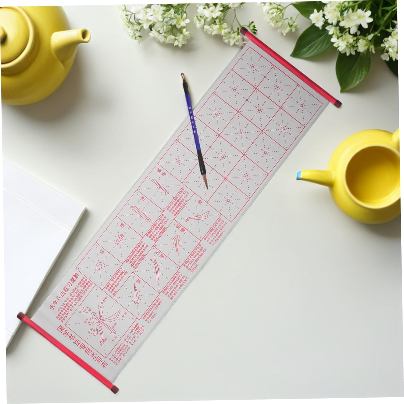 Angoily Completo Pennelli Calligrafia Cinese con ad d e Carta per Scrittura Kit Portatile per Principianti e Pittura Acquerello Giapponese