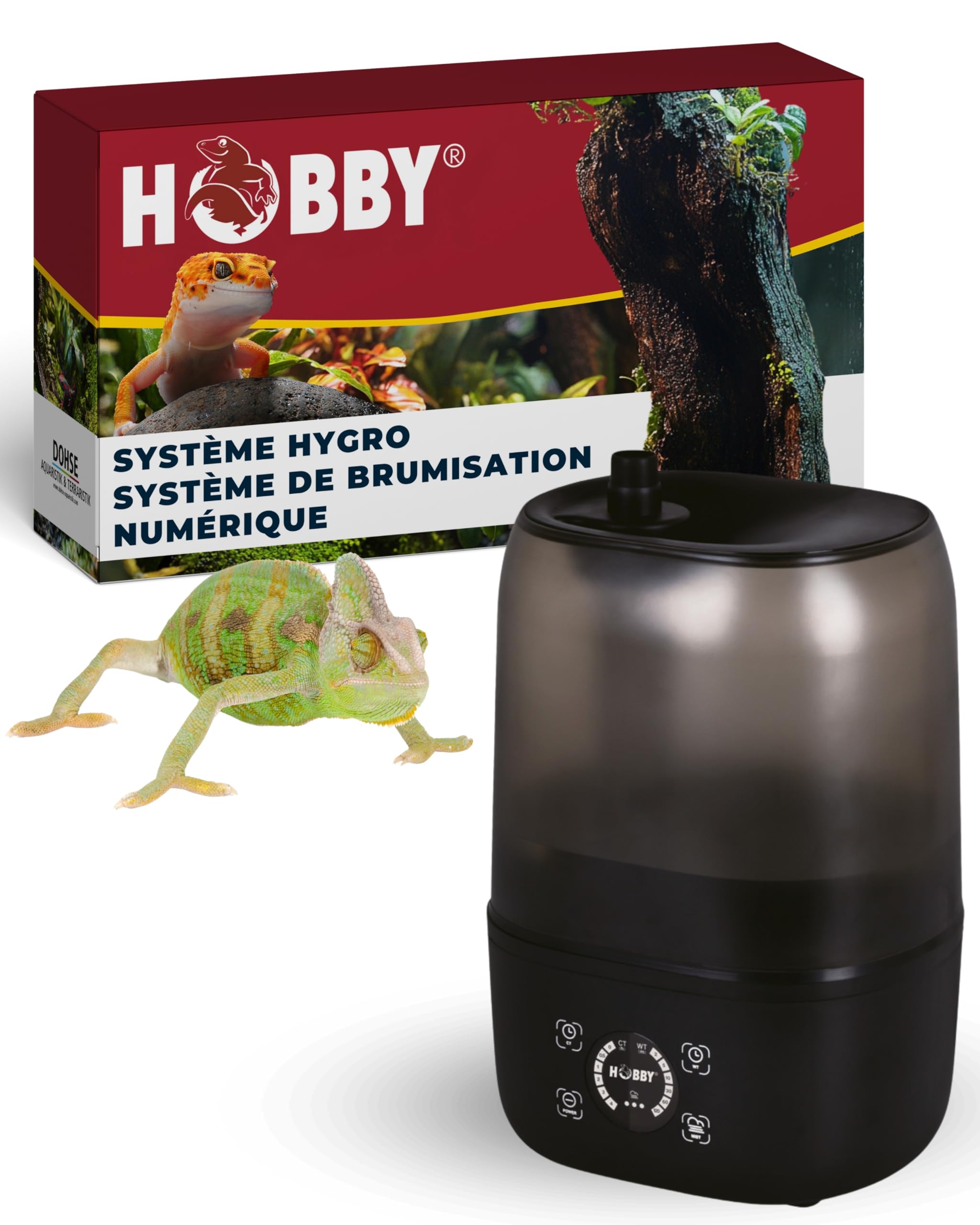 HOBBY Terraristik Hygro System | Système de brumisation numérique pour terrariums | Hygiénique et Facile à Entretenir | Humidificateur | Système de brumisation Efficace avec réservoir d'eau de 4L