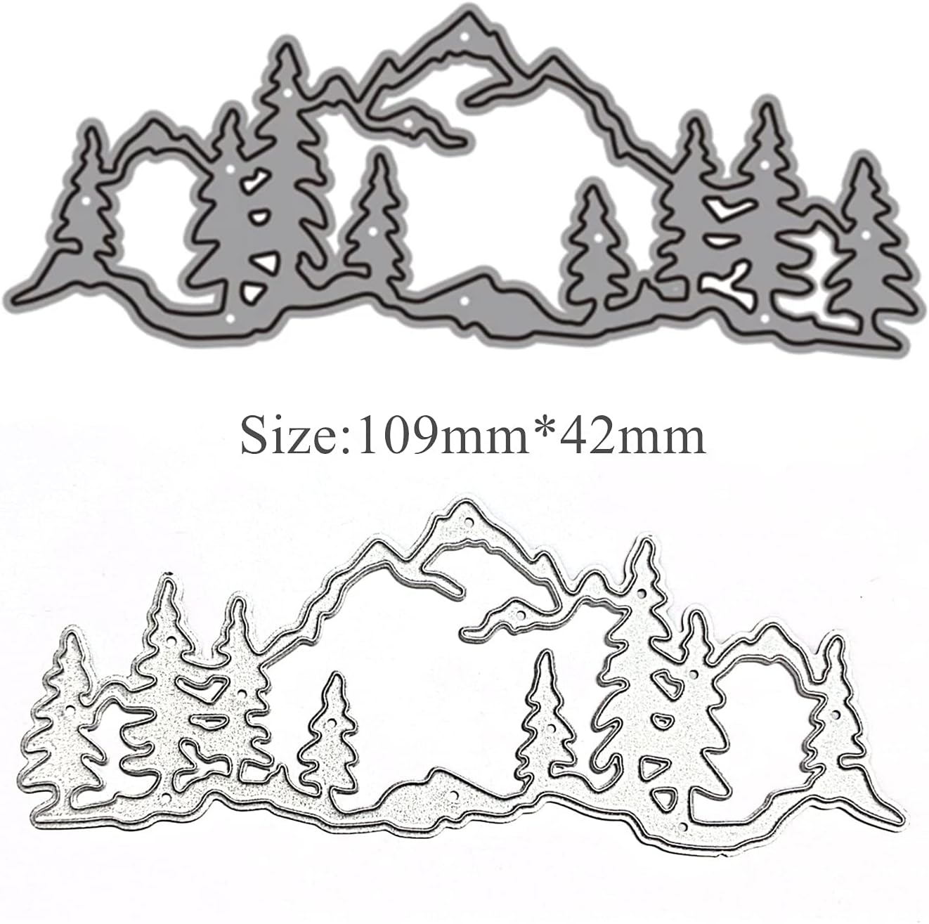 Tree and Mountain Metal Die Cuts,Christmas Tree Forest Cutting Dies Cut Stencils for DIY Scrapbooking Photo Decorative Embossing Paper Dies for Scrapbooking Card Making