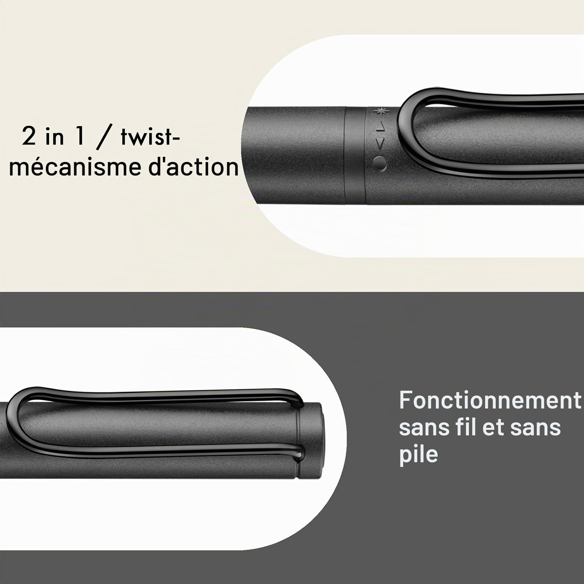 Lamy safari twin pen EMR all black (pointe POM) - Stylet 2 en 1 pour de nombreux appareils Android & stylo à bille - avec grip ergonomique - écrire & dessiner sur supports digitaux & papier