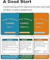 Vista 5 de Docdeer Bible Trivia Board Games Cards for Adults and Family, Great Christian Gift for Bible Study