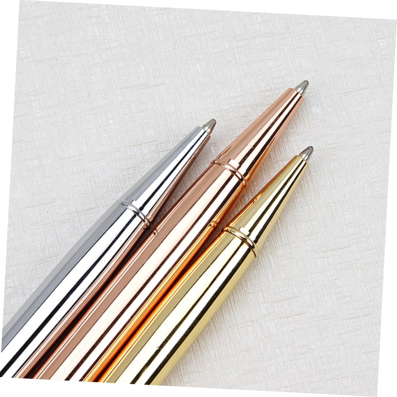 3 Pezzi Penne in Metallo Regalo Natale per Studenti Scrittura Liscia Resistente Portatile
