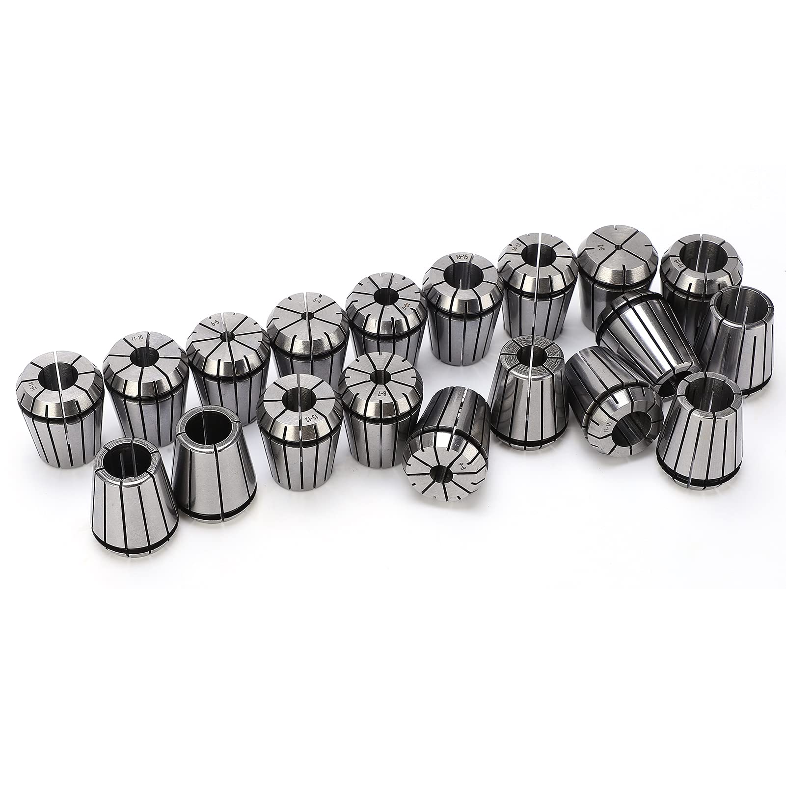 Ejoyous ER32 Ressort Collet Set 19 Pièces, ER32 Pince de Serrage 2-20mm Mandrin de Serrage Haute Précision, pour Machine de Gravure CNC et Outil de Tour de Fraisage