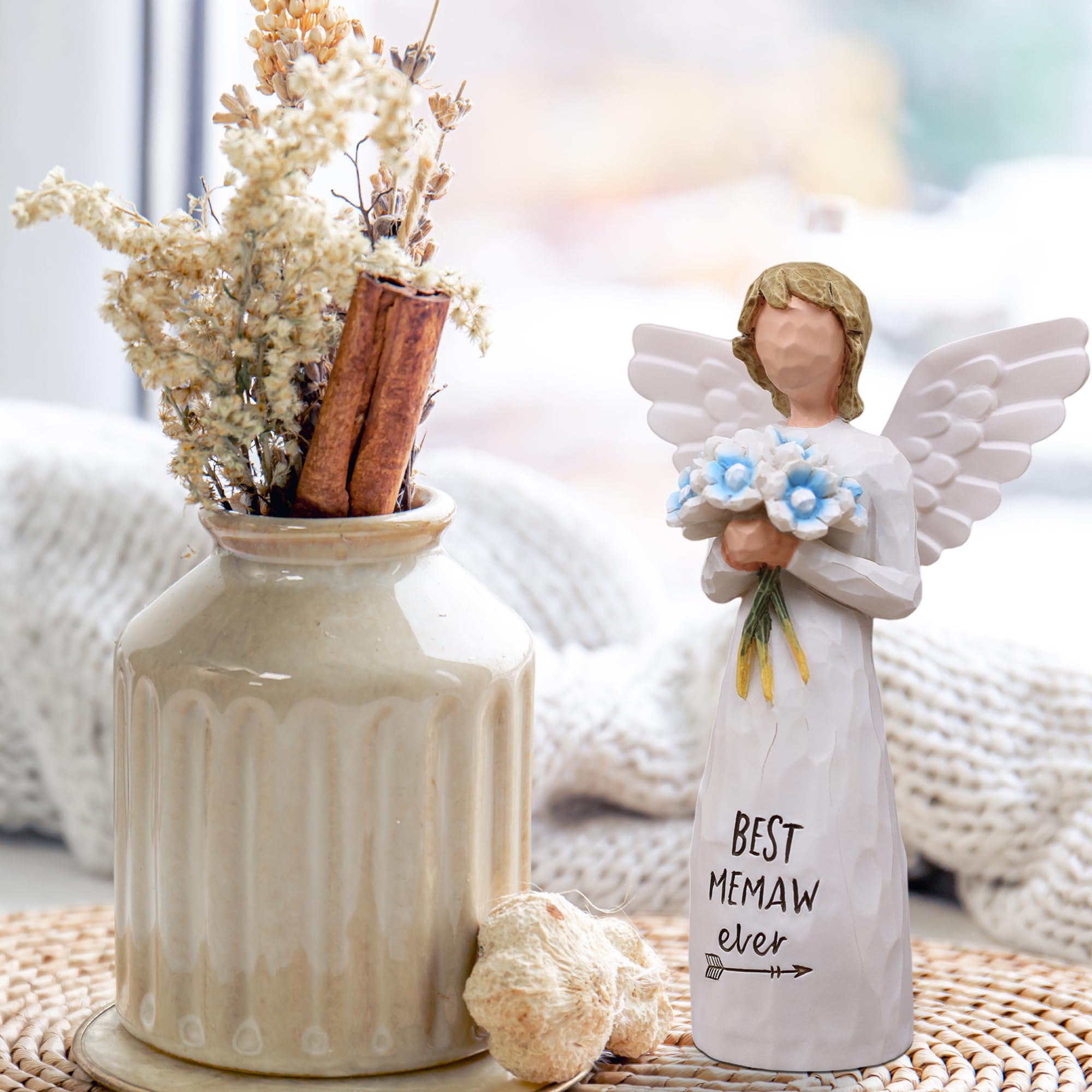 AUKEST Memaw Gifts for Grandma, Gifts for Memaw Birthday Christmas, Sculpted Hand-Painted Figure