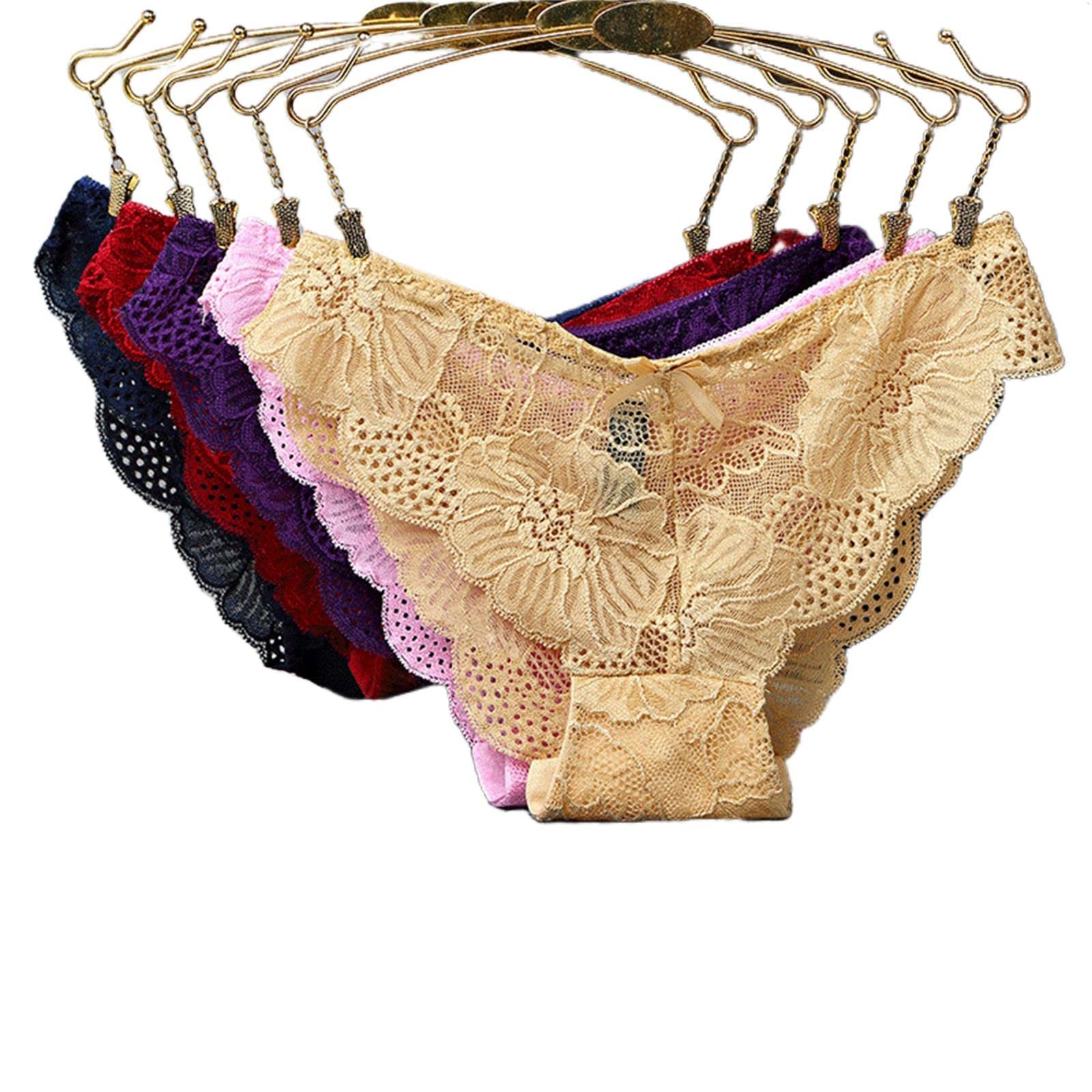 Culottes Femmes Mesdames Briefes Transparent Lace Papes 3 Packs